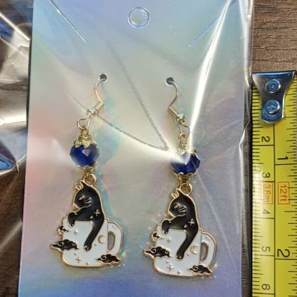 Coffee and Cats Earrings - Picture 8 of 8